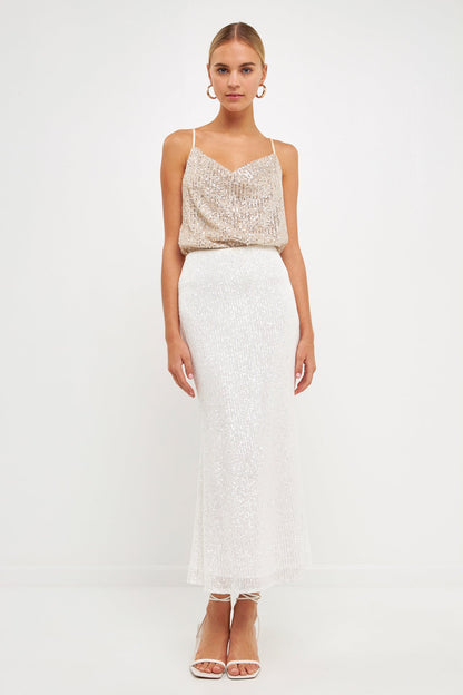 Endless Rose Value | Sequins Cowl Neck Top