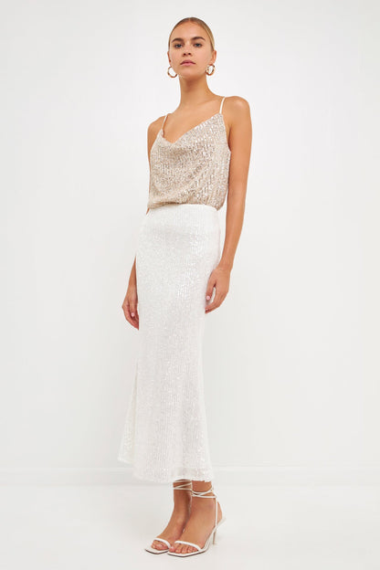 Endless Rose Value | Sequins Cowl Neck Top