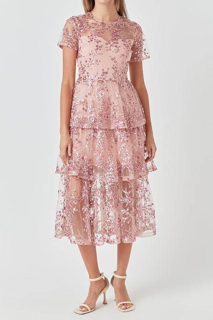 Endless Rose Sale | Sequined Embroidered Maxi Dress