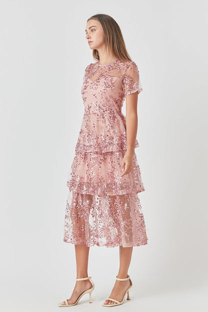 Endless Rose Sale | Sequined Embroidered Maxi Dress