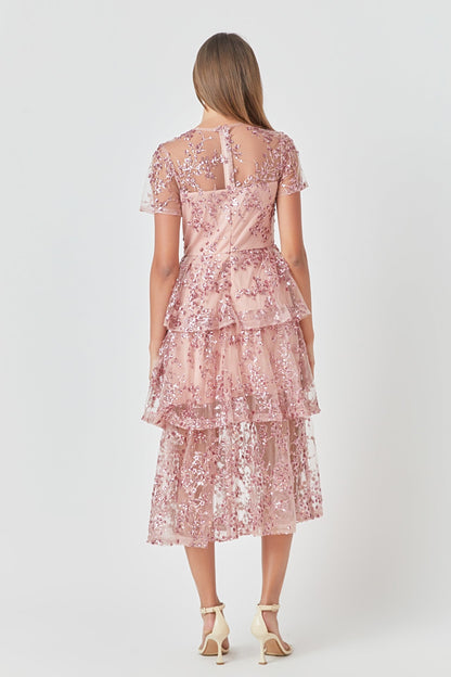 Endless Rose Sale | Sequined Embroidered Maxi Dress