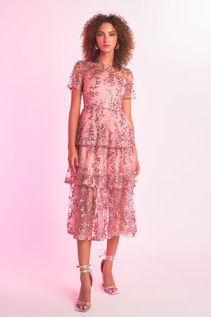 Endless Rose Sale | Sequined Embroidered Maxi Dress