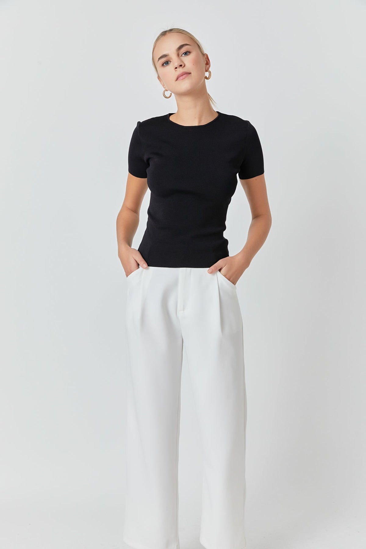 Endless Rose Featured | Back Cut-out Detail Knit Top