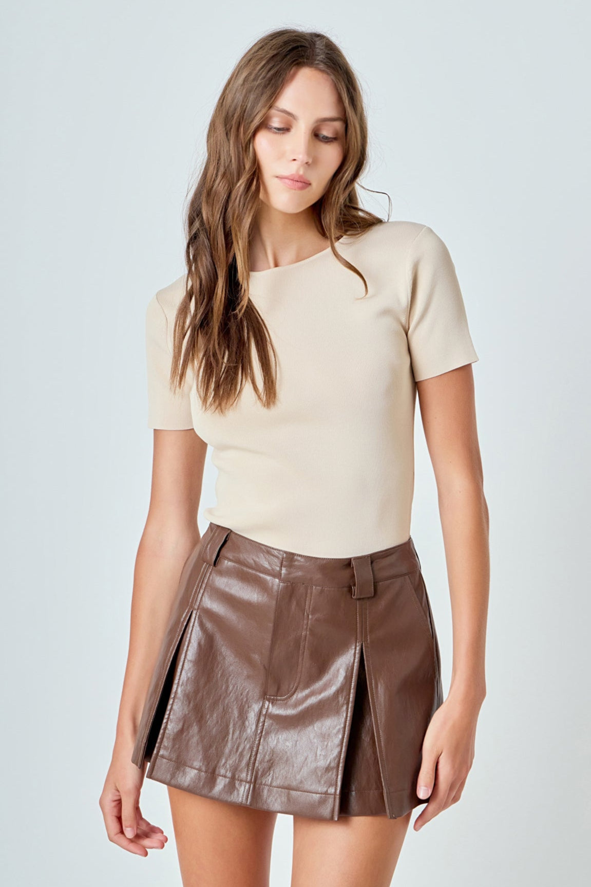 Endless Rose Featured | Back Cut-out Detail Knit Top