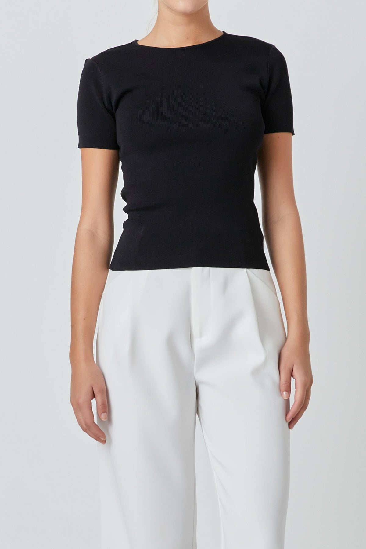 Endless Rose Featured | Back Cut-out Detail Knit Top
