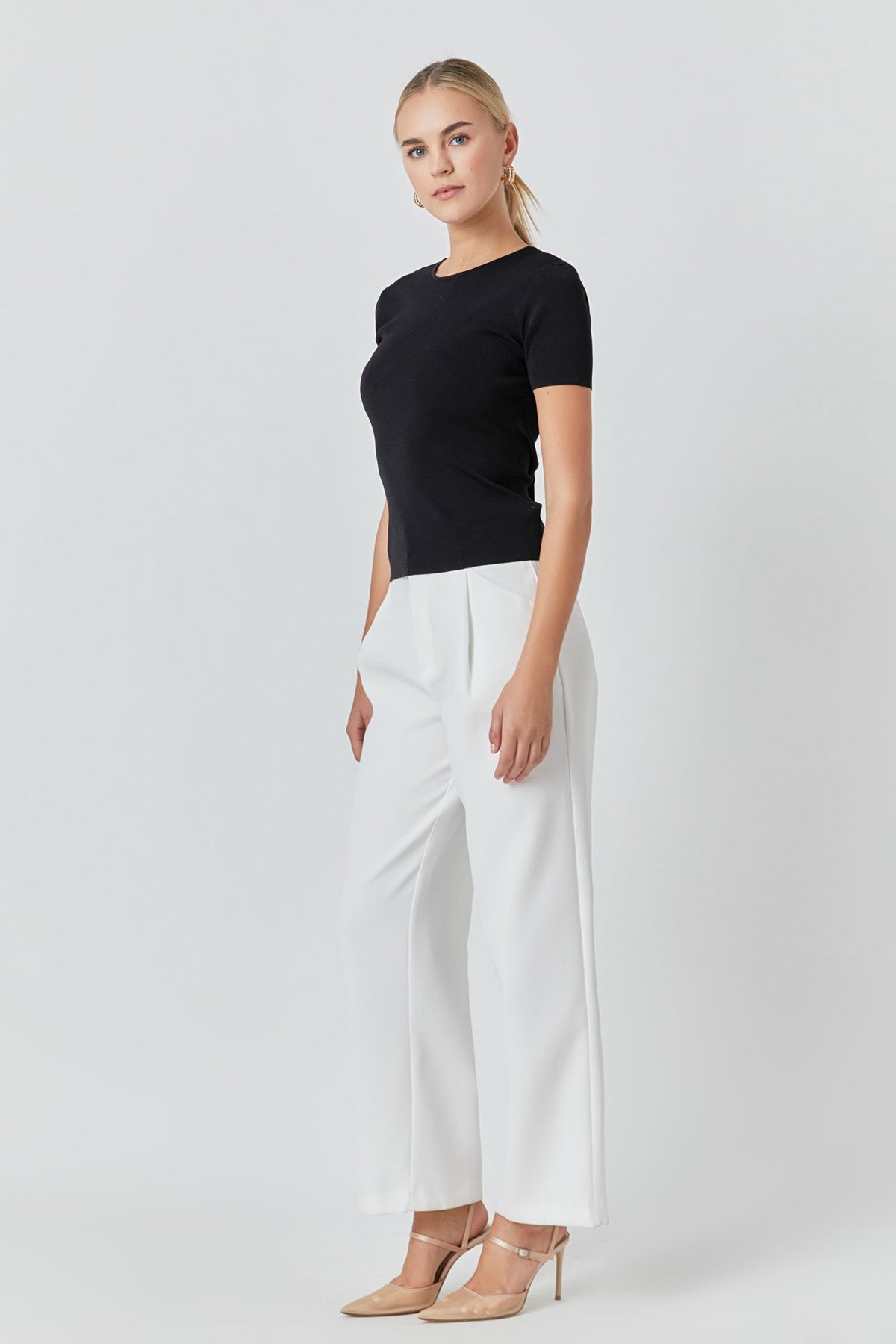 Endless Rose Featured | Back Cut-out Detail Knit Top