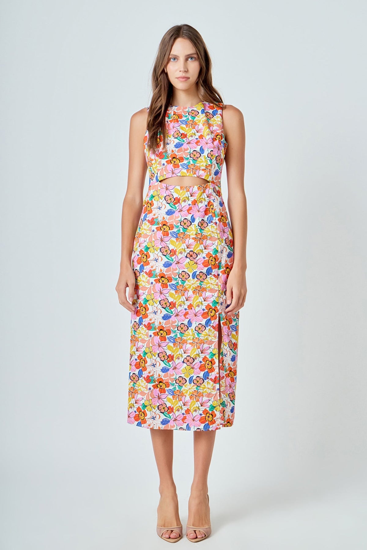 Endless Rose Top Pick | Cotton Floral Print Cutout Maxi Dress