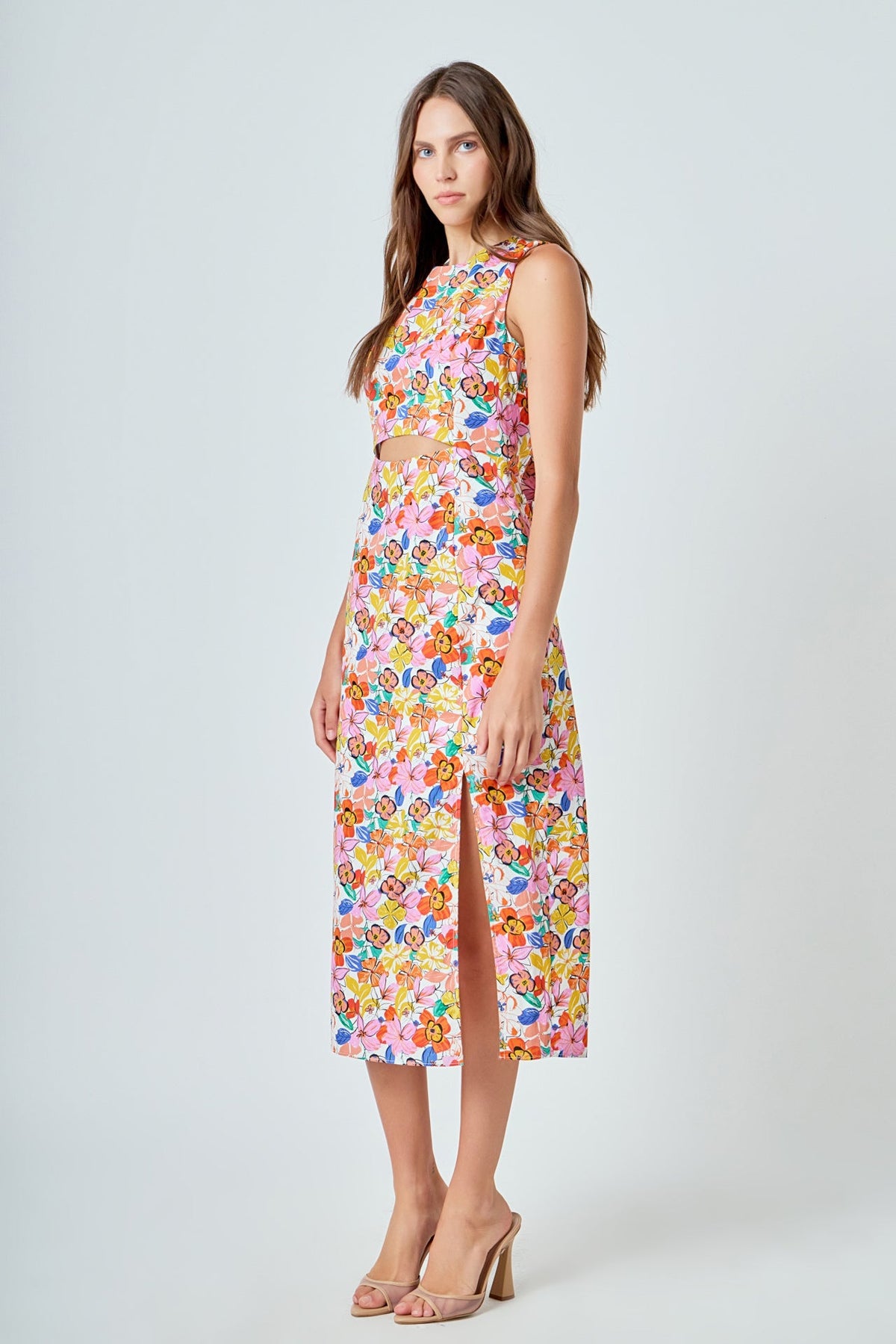 Endless Rose Top Pick | Cotton Floral Print Cutout Maxi Dress