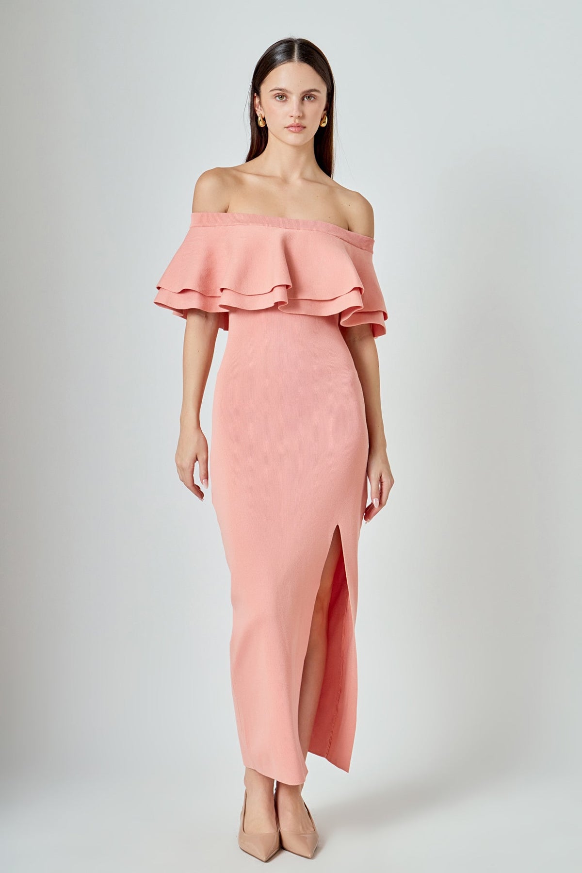 Endless Rose Recommended | Off the Shoulder Ruffle Maxi Dress