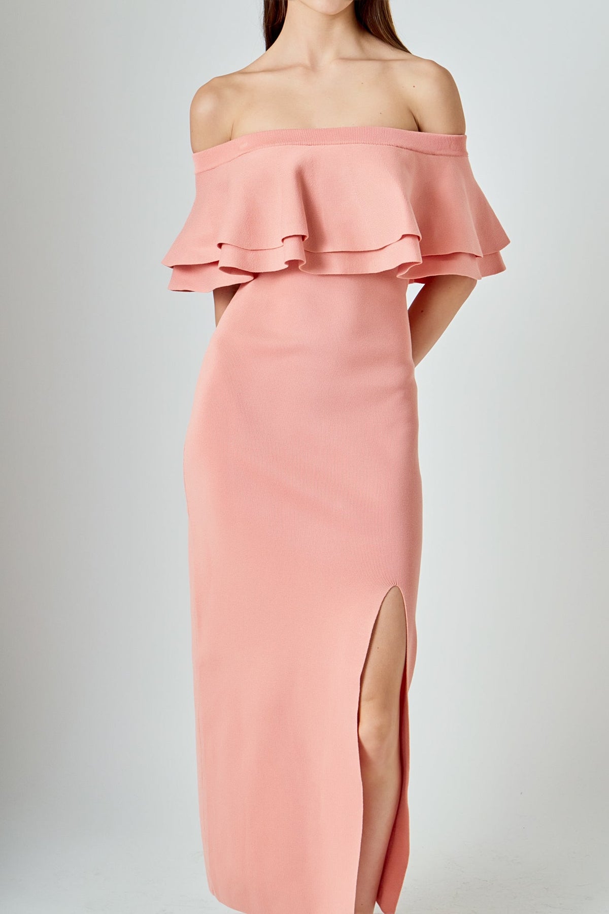Endless Rose Recommended | Off the Shoulder Ruffle Maxi Dress
