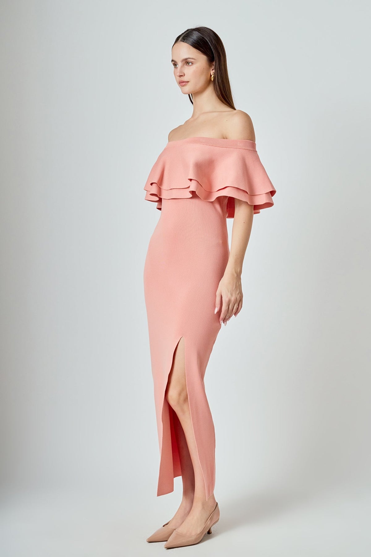 Endless Rose Recommended | Off the Shoulder Ruffle Maxi Dress
