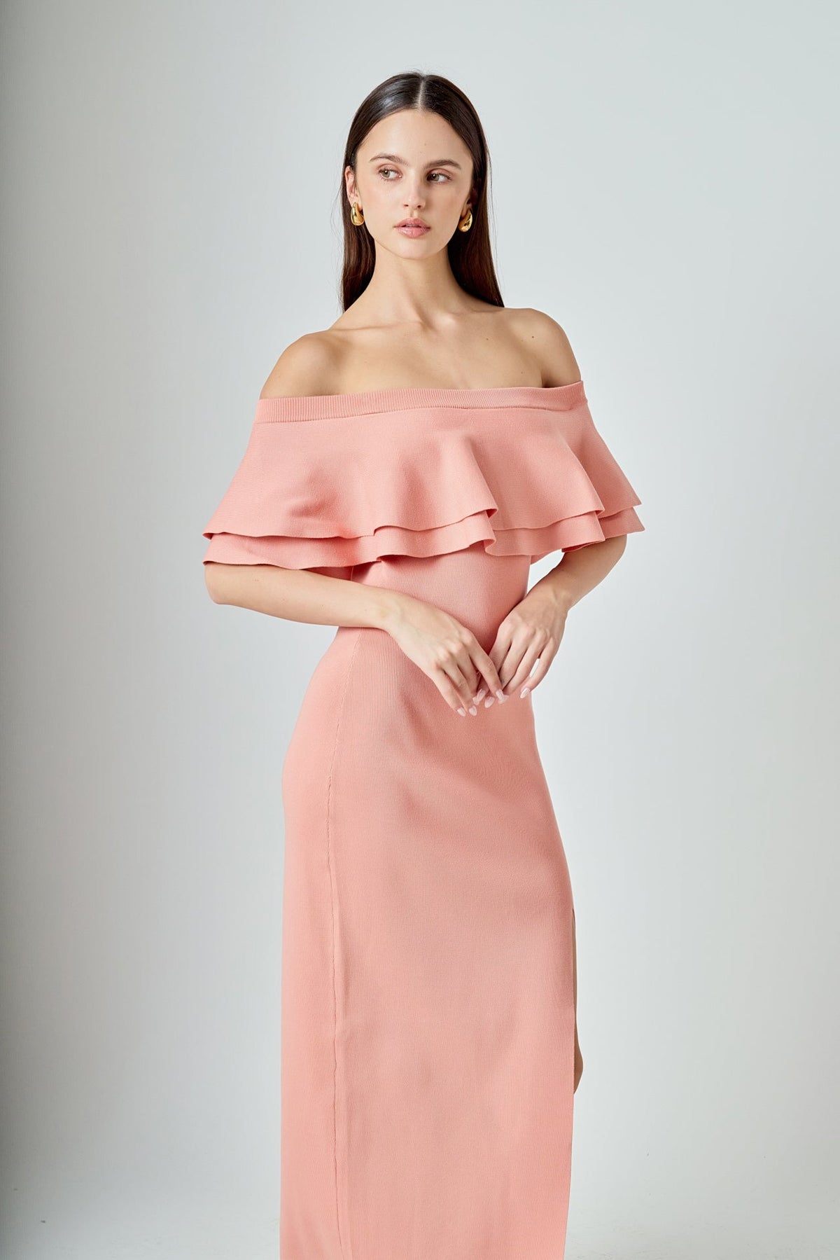 Endless Rose Recommended | Off the Shoulder Ruffle Maxi Dress