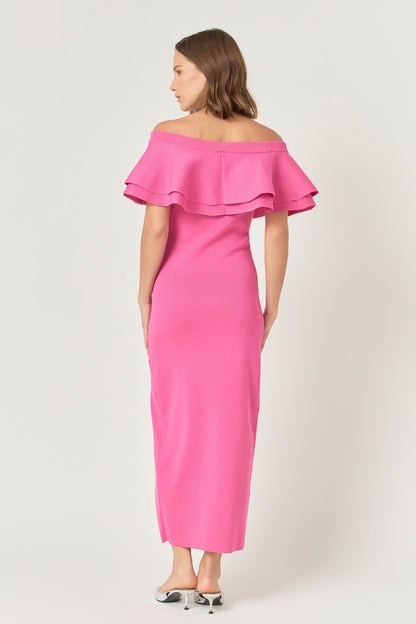 Endless Rose Recommended | Off the Shoulder Ruffle Maxi Dress