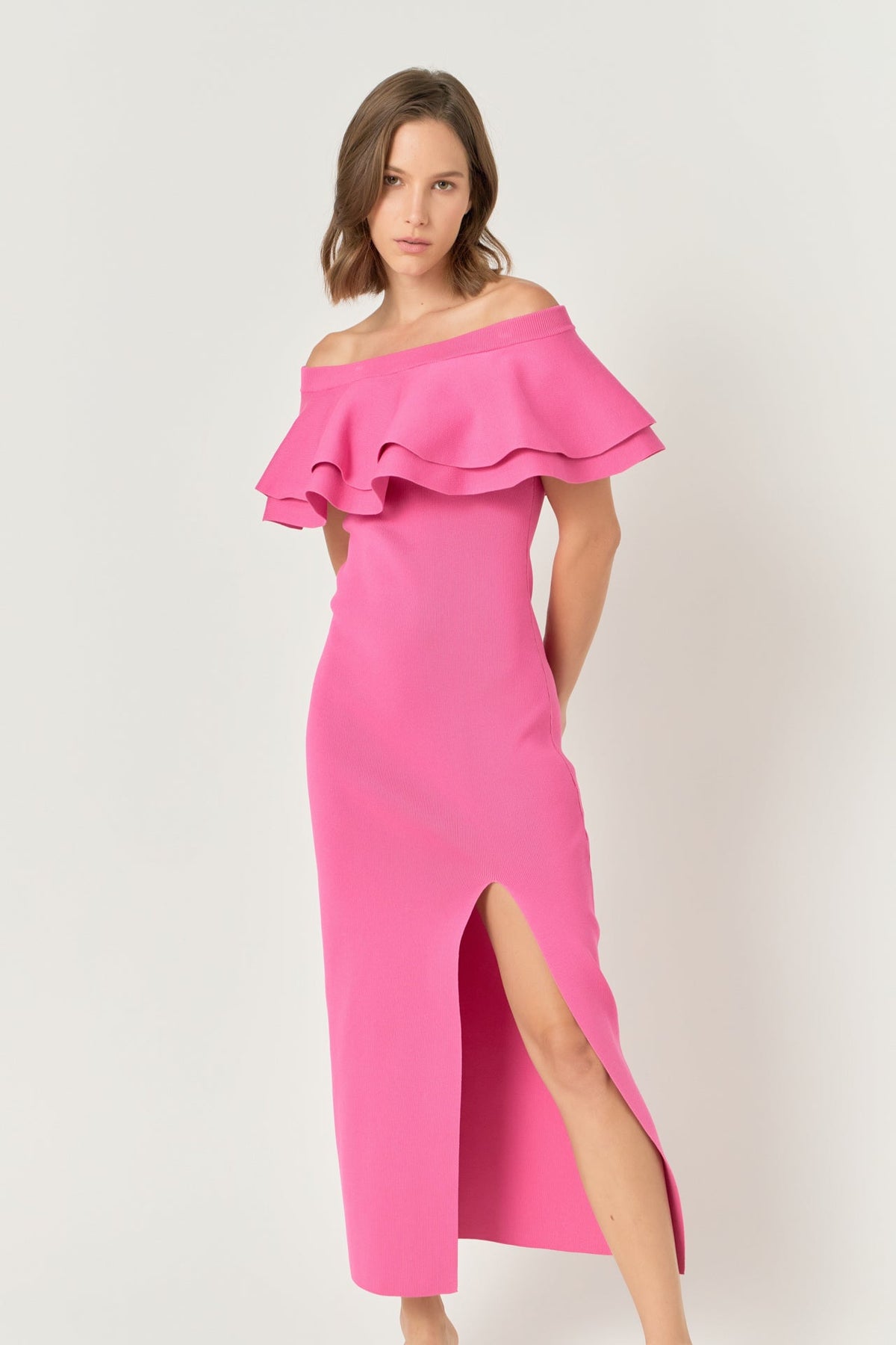Endless Rose Recommended | Off the Shoulder Ruffle Maxi Dress
