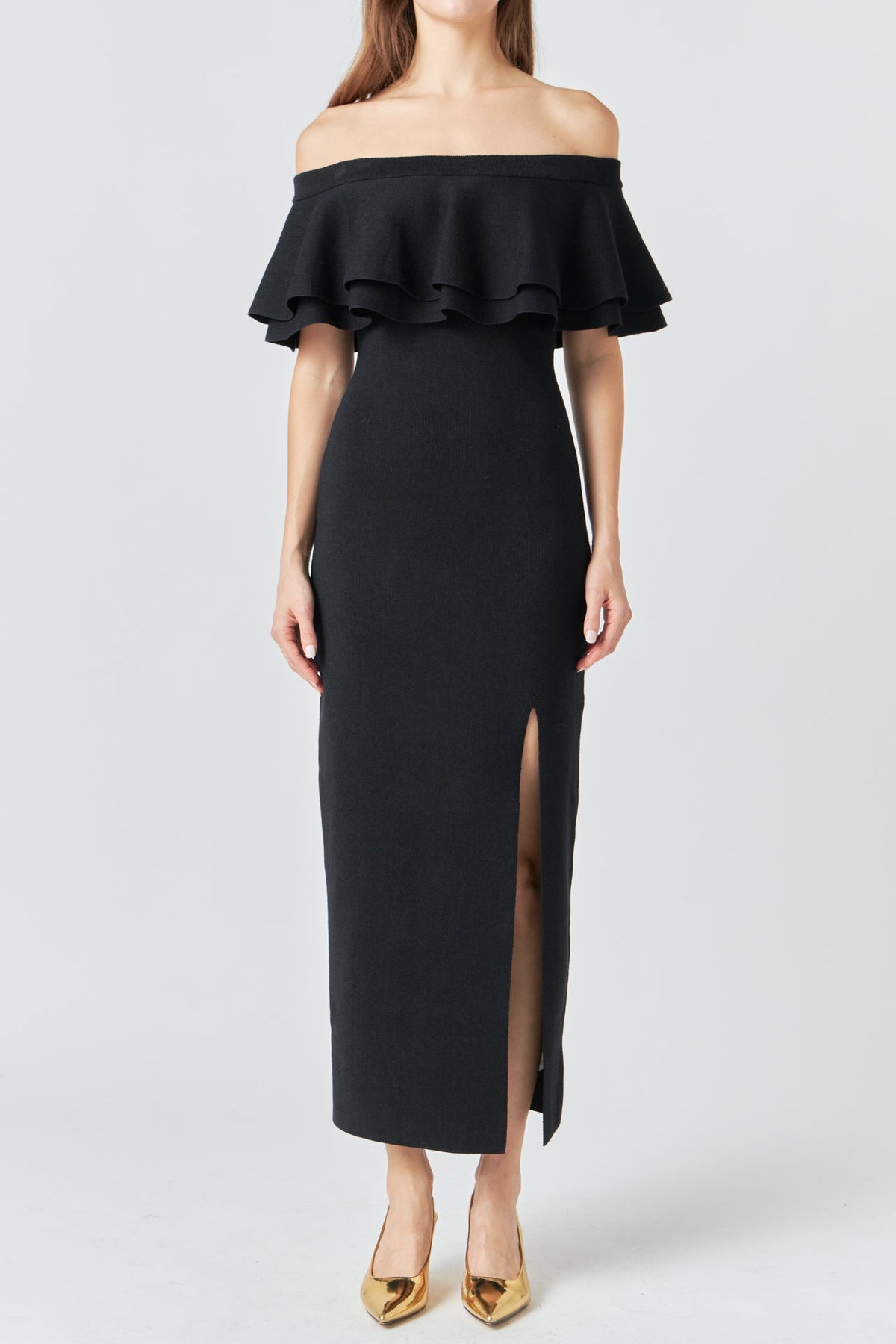 Endless Rose Recommended | Off the Shoulder Ruffle Maxi Dress