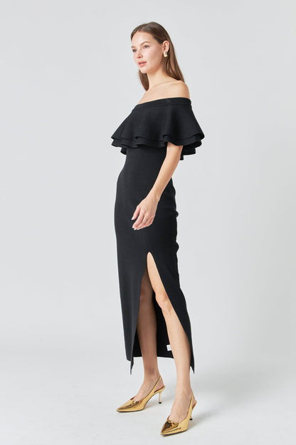 Endless Rose Recommended | Off the Shoulder Ruffle Maxi Dress