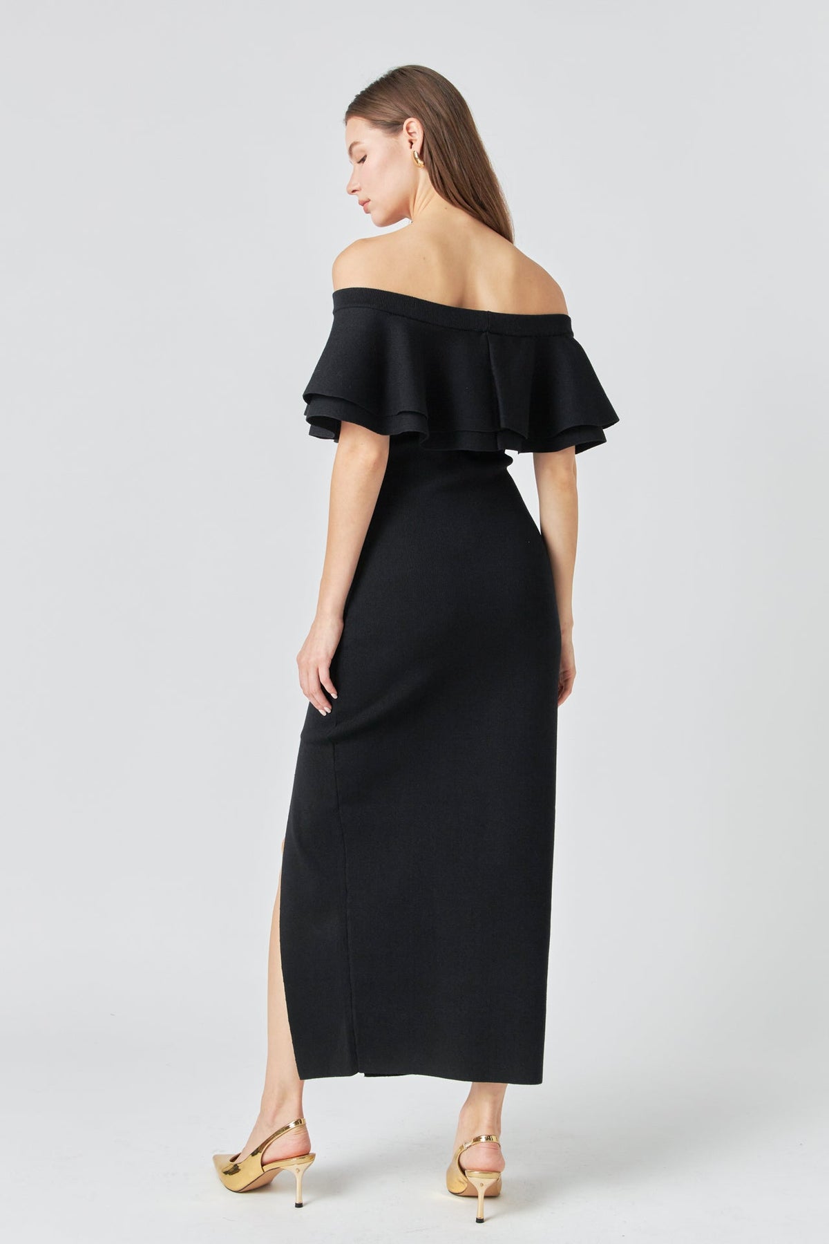 Endless Rose Recommended | Off the Shoulder Ruffle Maxi Dress