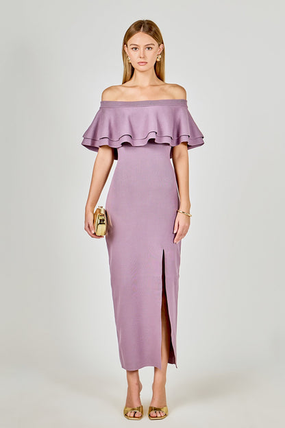 Endless Rose Recommended | Off the Shoulder Ruffle Maxi Dress