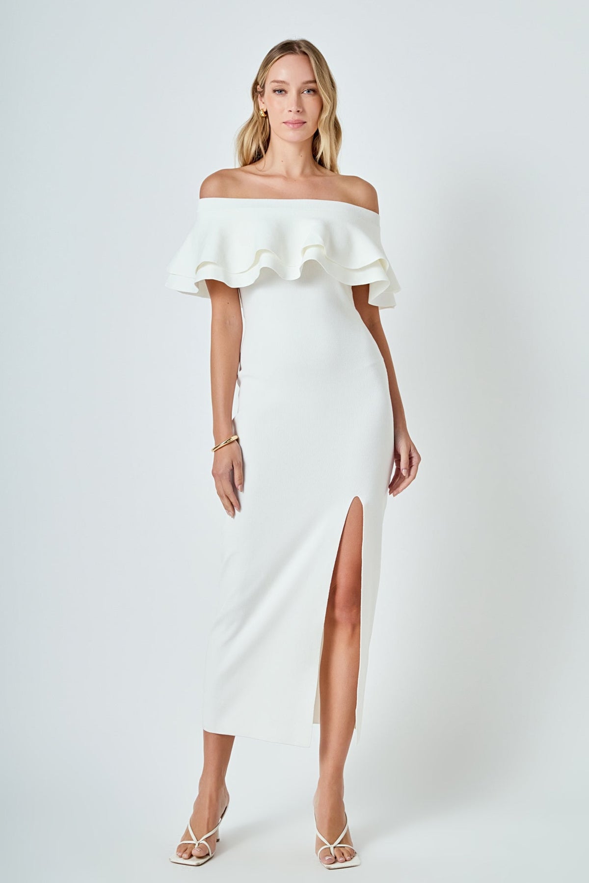 Endless Rose Recommended | Off the Shoulder Ruffle Maxi Dress