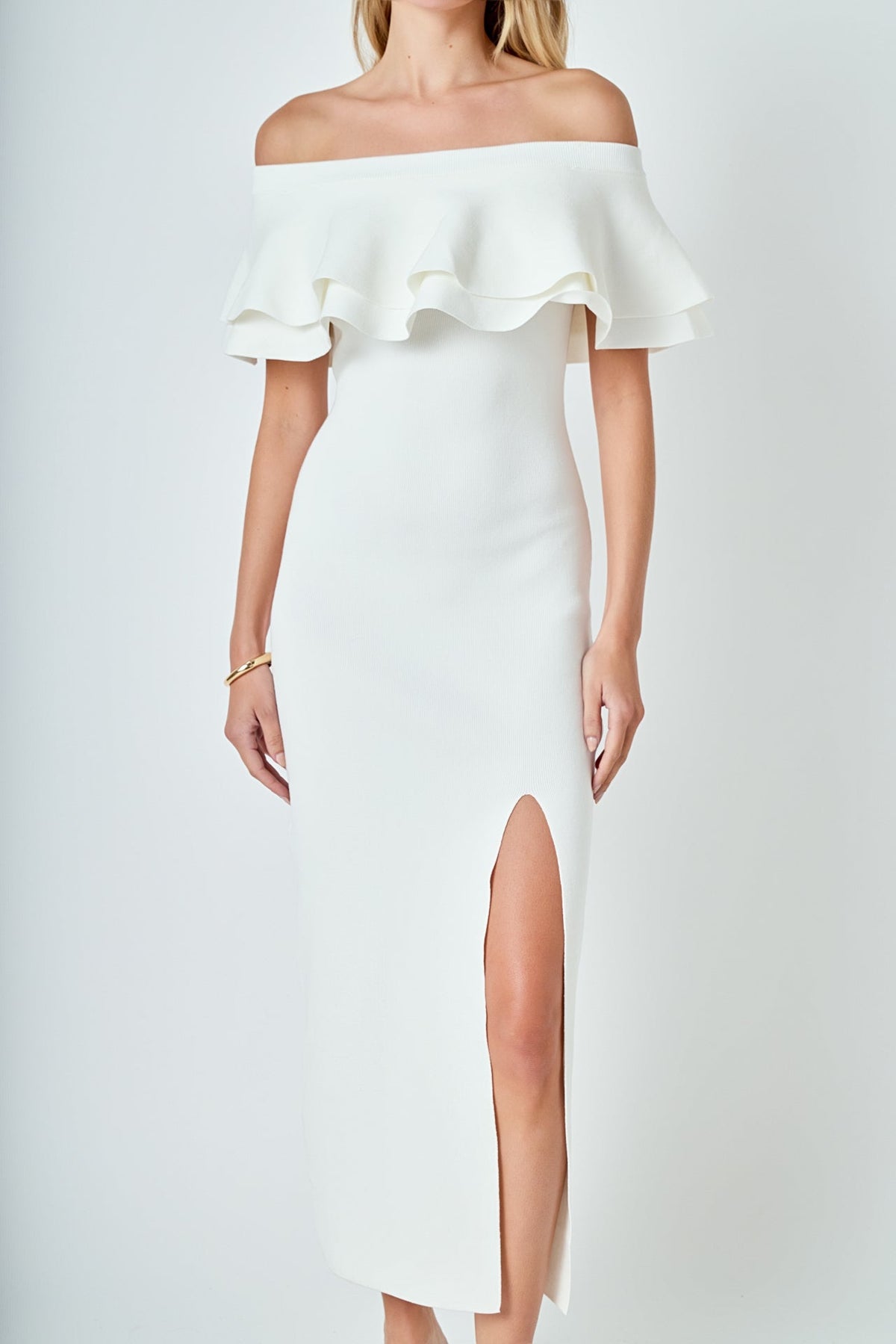 Endless Rose Recommended | Off the Shoulder Ruffle Maxi Dress