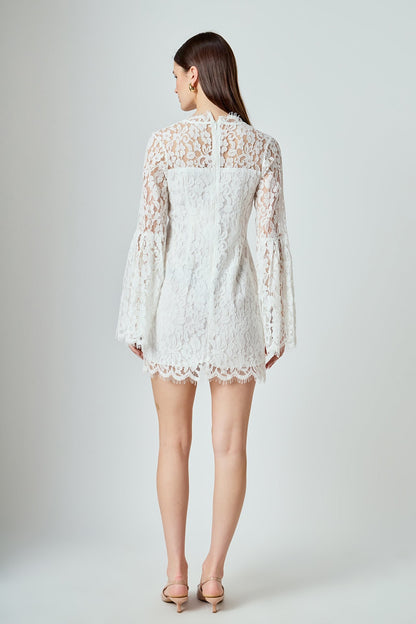 Endless Rose Recommended | Bell Sleeve V-Neck Lace Dress