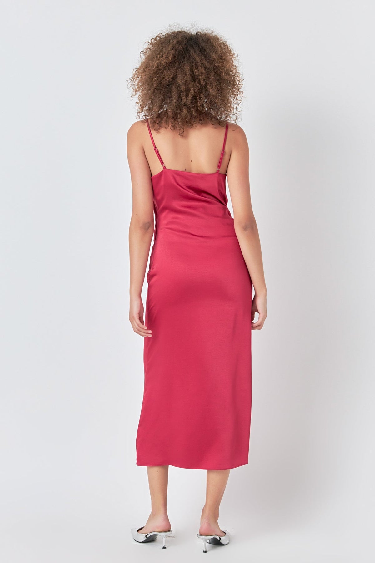 Endless Rose Best Seller | Satin Wrap Midi Dress