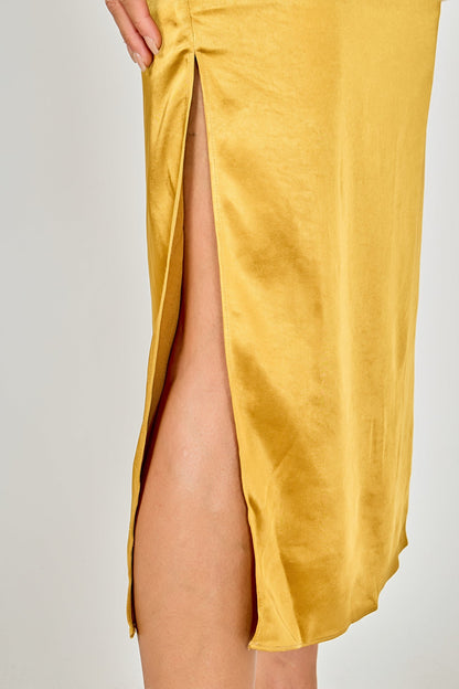 Endless Rose Best Seller | Satin Wrap Midi Dress