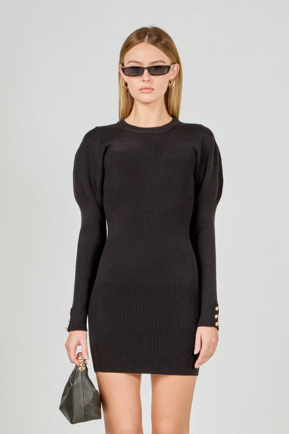 Endless Rose Best Seller | Puff Sleeve Knit Dress