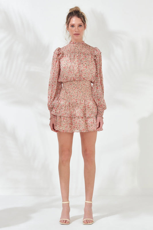 Endless Rose New | Floral Stripe Chiffon Dress