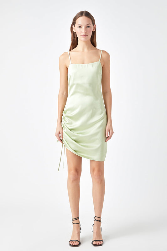 Endless Rose Everyday | Side Ruched Satin Dress