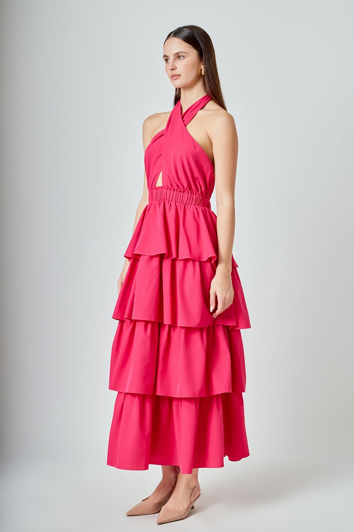 Endless Rose Deals | Criss Cross Halter Maxi Dress