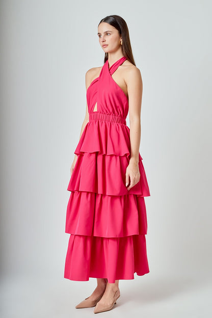 Endless Rose Deals | Criss Cross Halter Maxi Dress