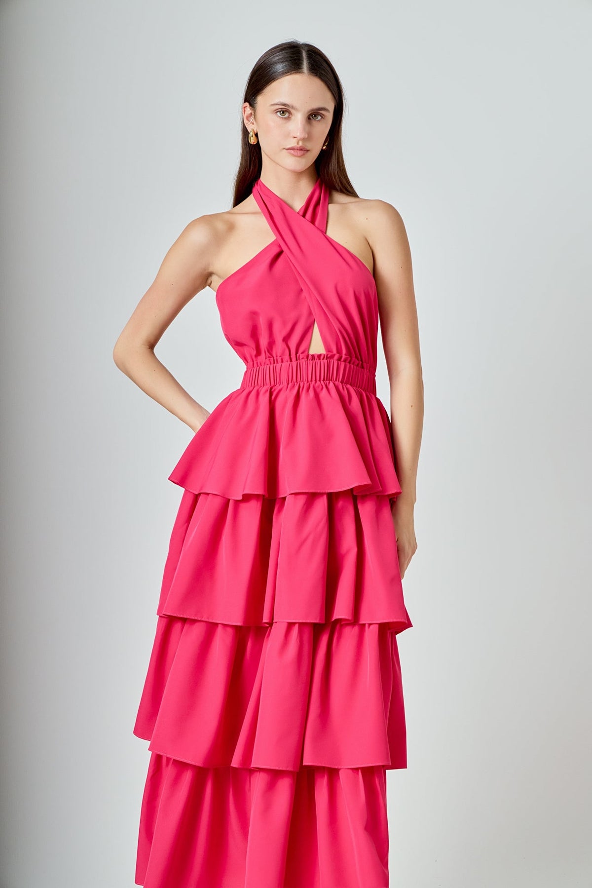 Endless Rose Deals | Criss Cross Halter Maxi Dress