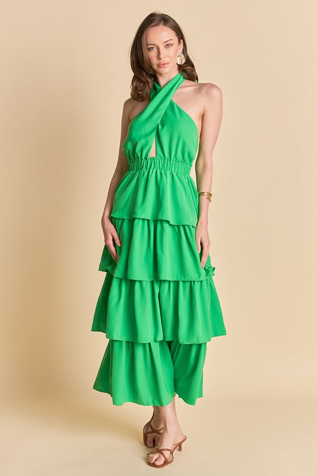 Endless Rose Deals | Criss Cross Halter Maxi Dress