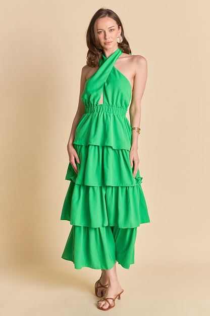 Endless Rose Deals | Criss Cross Halter Maxi Dress